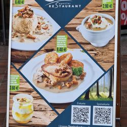 Restaurant im Möbelhaus Segmüller - Es gibt Pfifferlinge
