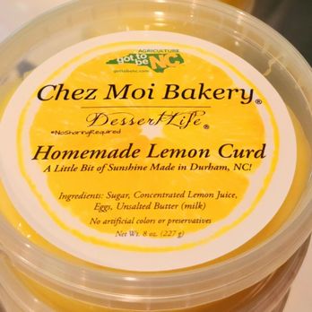Chez Moi Bakery - a close up of a lemon curd - Desserts Near Me Chez Moi Bakery - a close up of a lemon curd - Desserts Near Me