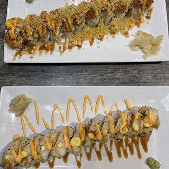 Sushi Bombs - Top: Island roll Bottom: Daizu roll Both are delicious! - Japanese Near Me - Miami Lakes, Florida Sushi Bombs - Top: Island roll Bottom: Daizu roll Both are delicious! - Japanese Near Me - Miami Lakes, Florida