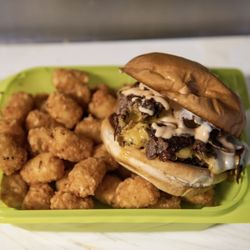 JD’s Secret Stash - RB Burger w/ Tots