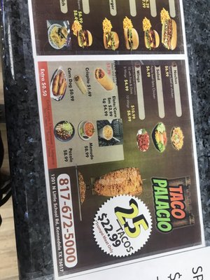 Menu photo 4 Taco Palacio inside Kwik Mart Arlington, TX Menu photo 4 Taco Palacio inside Kwik Mart Arlington, TX