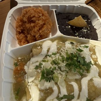 Midtown Eats - Chicken enchilada from Serg's - Food Court Near Me - Honolulu, Hawaii