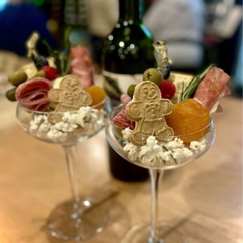 Alchemy Wine & Beer - two wine glasses with food in them - Wine Bars Near Me - Hamburg, New York