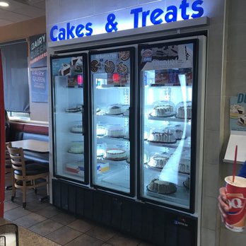 Dairy Queen Grill & Chill - Dessert freezer located to the left of the register area. It showcases their frozen treats quite well. - Fast Food Near Me - Piqua, Ohio