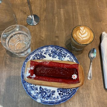 maman - cortado with regular milk, strawberry rhubarb croissant bar - Coffee & Tea Near Me - Washington, DC, District of Columbia