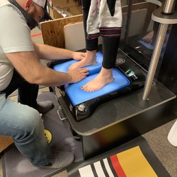Getting fitted for custom insoles. 100% worth it if you have high arches. Getting fitted for custom insoles. 100% worth it if you have high arches.