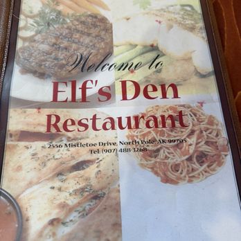 Elf's Den Restaurant & Lounge - Elf Den's Menu - American Near Me - North Pole, Alaska Elf's Den Restaurant & Lounge - Elf Den's Menu - American Near Me - North Pole, Alaska