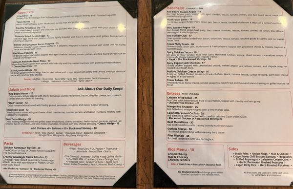Menu photo 1 Red Board Tavern and Table Navasota, TX Menu photo 1 Red Board Tavern and Table Navasota, TX