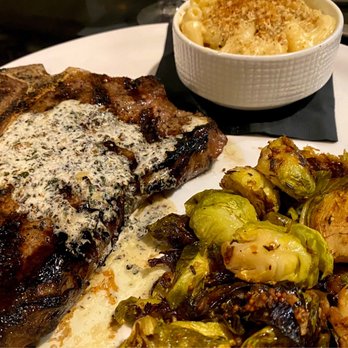 Prohibition Dunedin - Porterhouse steak with Brussels and Mac n cheese - Gastropubs Near Me - Dunedin, Florida