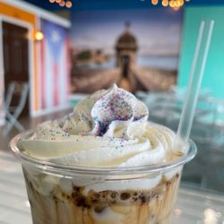 Playa Linda Frappe & Delicious Hispanic Food - Hazelnut latte frappe!