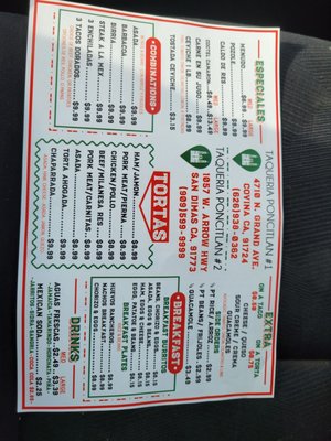 Menu photo 5 Taqueria Poncitlan #2 San Dimas, CA Menu photo 5 Taqueria Poncitlan #2 San Dimas, CA