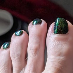 Exotic Nails - Long wait, but good results. Nice clear pricing posted, no aggressive upselling. I had a very nice experience. I will go again.