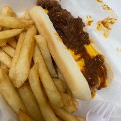 TD's Express Pizza - Chili Cheese Dog and Fries $4.75