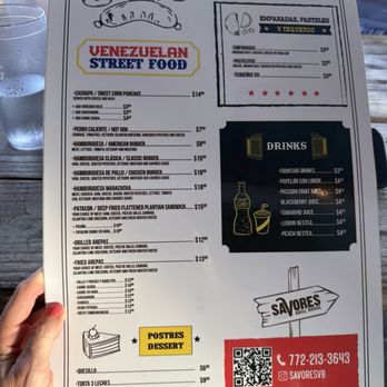 Savores Grill House - menu - Venezuelan Near Me - Vero Beach, Florida