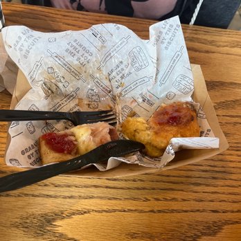 The Biscuit Bar - This half of the Manto Cristo, it was so good I forgot to take a picture - New American Near Me - Abilene, Texas