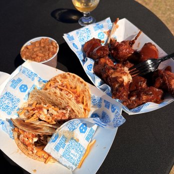 Blue Suede BBQ - Pulled pork tacos and chicken wings - Food Trucks Near Me - Aberdeen, North Carolina
