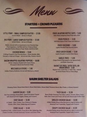 Menu photo 6 The Baum Shelter Warren, ID