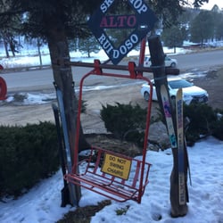 Alto Ski Shop Rentals - Chair out front