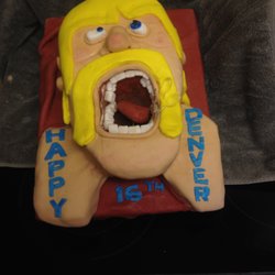 Truly Scrumptious - Clash of Clans Barbarian. $158.00 Serves 78-88 Only organic products used, no refined sugar, no enriched flour. Wholesome.