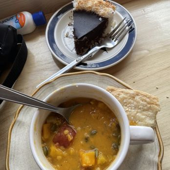 Peace Pie Company - Chocolate and coconut pie. Squash and lentil soup. - Bakeries Near Me - Marquette, Michigan