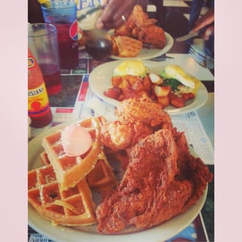 Metro Diner - Chicken and waffles with strawberry butter, yummy! - Breakfast & Brunch Near Me - Jacksonville, Florida Metro Diner - Chicken and waffles with strawberry butter, yummy! - Breakfast & Brunch Near Me - Jacksonville, Florida