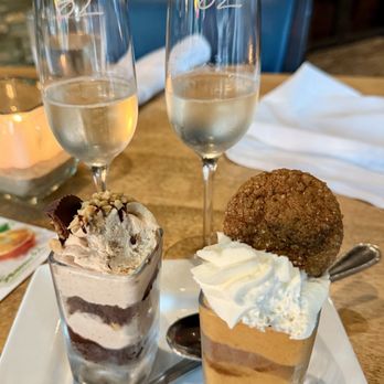 Seasons 52 - Dessert and champagne! - New American Near Me - Plano, Texas