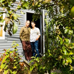 Hark House - Front Door with Chrystina and Sean