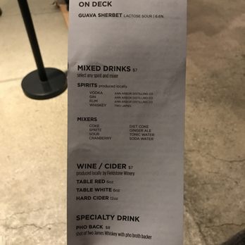 Homes Brewery - drinks menu (2/2) - Breweries Near Me - Ann Arbor, Michigan