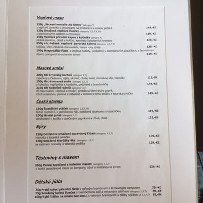 Menu photo 6 Radniční restaurant Krnov, MO
