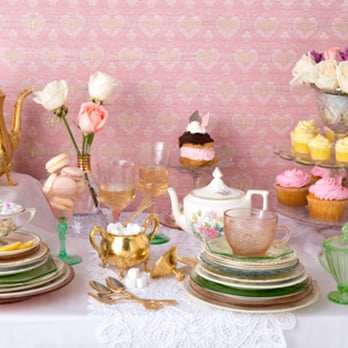 Vintage Place Settings - Vintage Tea Party - Party Equipment Rentals Near Me - Chicago, Illinois