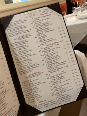 Menu photo 2 Gaston's Italian Steakhouse Virginia Beach, VA Menu photo 2 Gaston's Italian Steakhouse Virginia Beach, VA