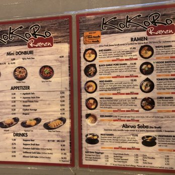 Kokoro Ramen - Menu - Ramen Near Me - Milpitas, California Kokoro Ramen - Menu - Ramen Near Me - Milpitas, California