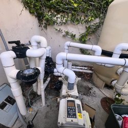 Blas Pool Service & Repair - Plumbing remodel before