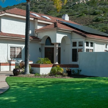 US GREEN Energy Technologies - After Eric and Kelly K , artificial turf, solar and whole house fan installation - Solar Installation Near Me - San Diego, California