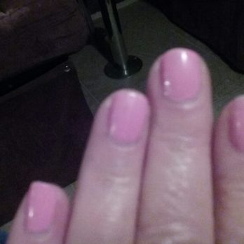 Nails R US - If u cant see, polish is ineven and color doesnt go up to the cuticle. - Nail Salons Near Me - Shelton, Washington