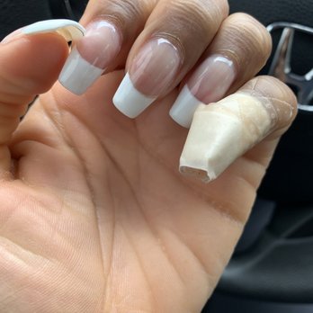 Hollie's Nails - Pinky nail broke the next day after my appointment was bleeding badly. Very painful. - Nail Salons Near Me - Sandy Springs, Georgia Hollie's Nails - Pinky nail broke the next day after my appointment was bleeding badly. Very painful. - Nail Salons Near Me - Sandy Springs, Georgia