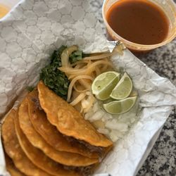 Taqueria La Birria Shack - Birria tacos with consome