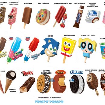 Frosty Treatz - Sample Menu. - Ice Cream & Frozen Yogurt Near Me Frosty Treatz - Sample Menu. - Ice Cream & Frozen Yogurt Near Me
