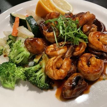 Yuki Japanese Restaurant - Teriyaki Shrimp dinner (rice not shown in picture) - Japanese Near Me - Bowling Green, Kentucky Yuki Japanese Restaurant - Teriyaki Shrimp dinner (rice not shown in picture) - Japanese Near Me - Bowling Green, Kentucky