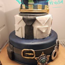 Front of cake delivered