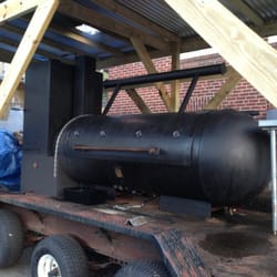 Salvage BBQ - The smoker out back