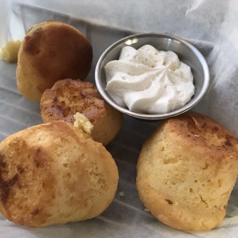 Ford's Fish Shack - Ashburn - complimentary cornbread with butter - Seafood Near Me - Ashburn, Virginia