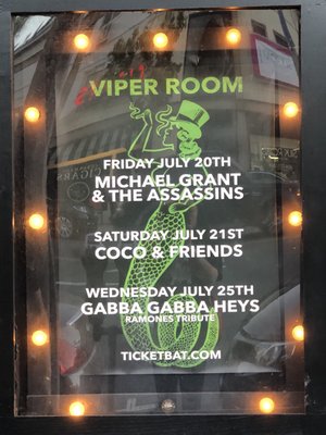 Menu photo 2 The Viper Room West Hollywood, CA Menu photo 2 The Viper Room West Hollywood, CA