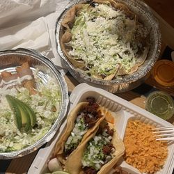 Flautas with Taco Combo and Bistec (Steak Beef)
