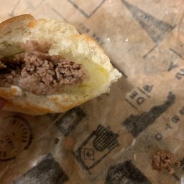 Philly cheese steak. That isn't an onion you're looking at. Philly cheese steak. That isn't an onion you're looking at.