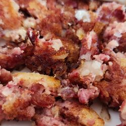 Sunrise Restaurant - Close up of the Corned Beef Hash under the eggs (1/28/24)