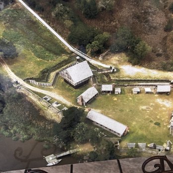 Fort King George Historic Site - Aerial view of historic site. - Museums Near Me - Darien, Georgia