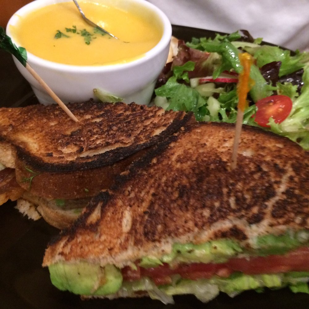 Rustic Table - BLTA with butternut squash soup - Southern Near Me - Pawleys Island, South Carolina Rustic Table - BLTA with butternut squash soup - Southern Near Me - Pawleys Island, South Carolina