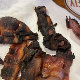 Burnt bacon Burnt bacon