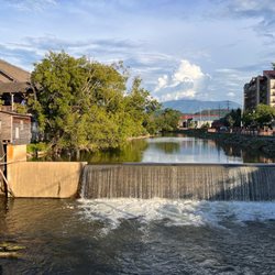 Old Mill Square - West Prong of the Little Pigeon River
